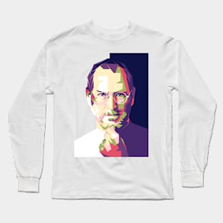 Steve Jobs pop art style Long Sleeve T-Shirt